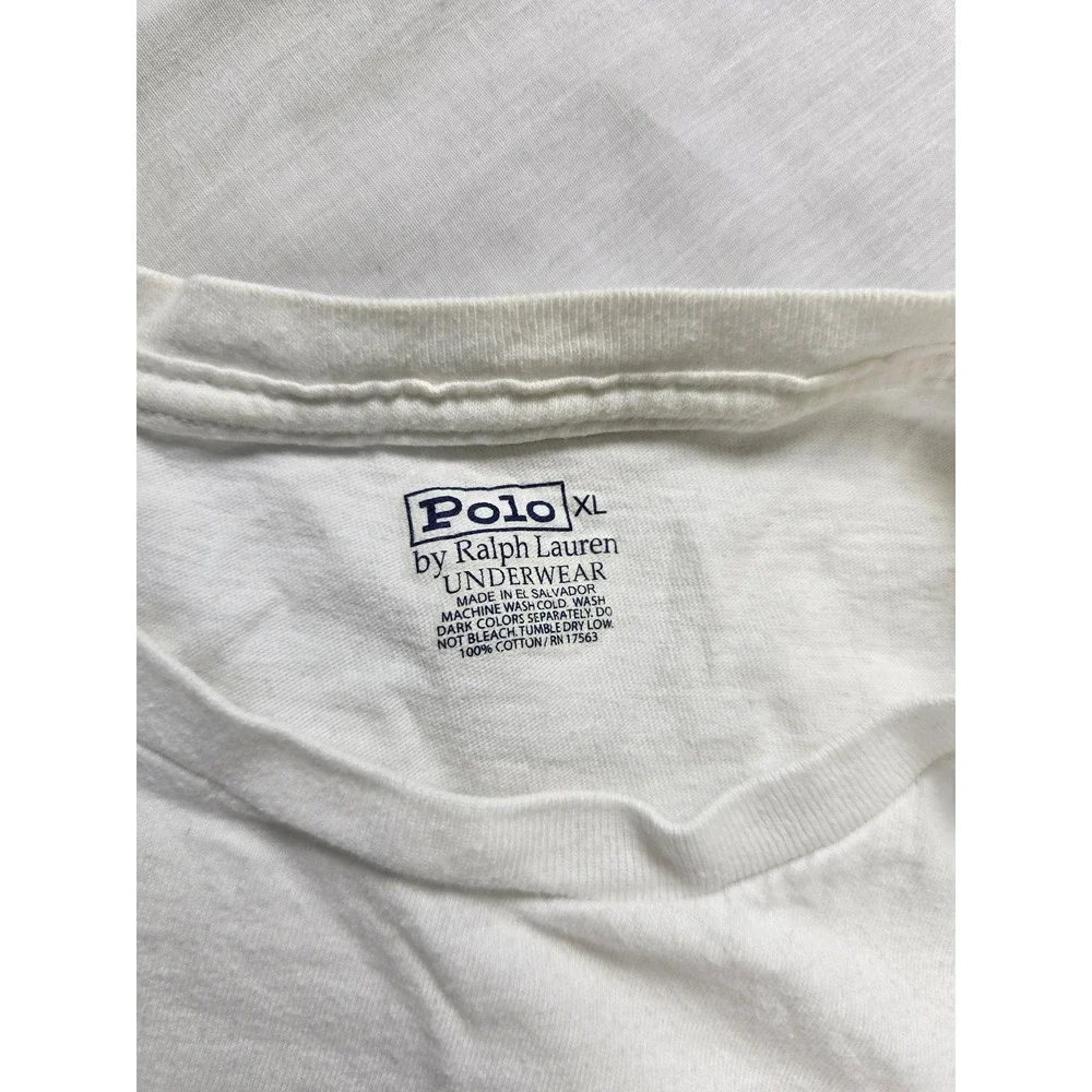Polo‎ Ralph Lauren Shirt Mens Extra Large White Crew Neck Undershirt Tee